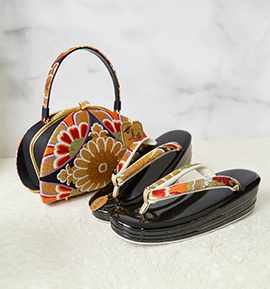 世美庵 振袖・卒業袴用草履バッグ（足サイズ：23.0cm～24.5cm） No.5ZE-1536-23