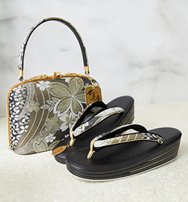 世美庵 振袖・卒業袴用草履バッグ（足サイズ：22.5cm～24.0cm） No.5ZE-1539-02