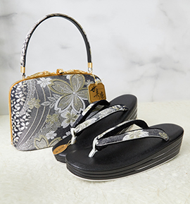 世美庵 振袖・卒業袴用草履バッグ（足サイズ：23.0cm～24.5cm） No.5ZE-1539-13