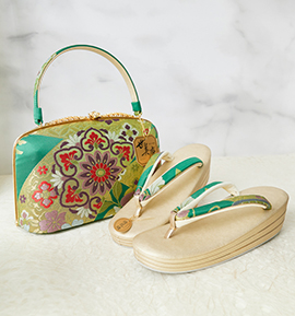 世美庵 振袖・卒業袴用草履バッグ（足サイズ：23.0cm～24.5cm） No.5ZE-1542-03