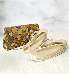 世美庵 振袖・卒業袴用草履バッグ（足サイズ：23.0cm～24.5cm） No.5ZE-1543-03