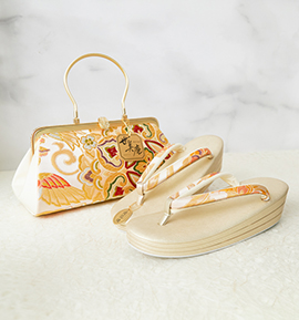 世美庵 振袖・卒業袴用草履バッグ（足サイズ：23.0cm～24.5cm） No.5ZE-1546-13