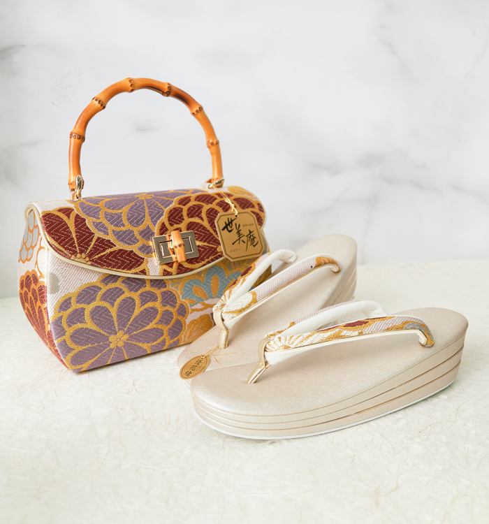 世美庵 振袖・卒業袴用草履バッグ（足サイズ：23.0cm～24.5cm） No.5ZE-1552-13