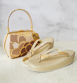 世美庵 振袖・卒業袴用草履バッグ（足サイズ：23.0cm～24.5cm） No.5ZE-1553-03