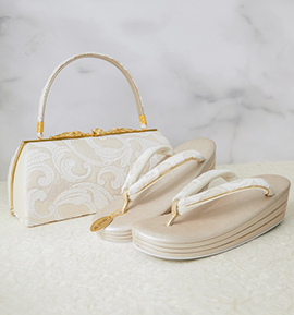 世美庵 振袖・卒業袴用草履バッグ（足サイズ：23.0cm～24.5cm） No.5ZE-1555-13