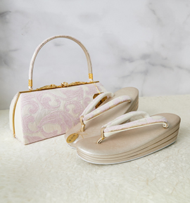 世美庵 振袖・卒業袴用草履バッグ（足サイズ：23.0cm～24.5cm） No.5ZE-1555-23