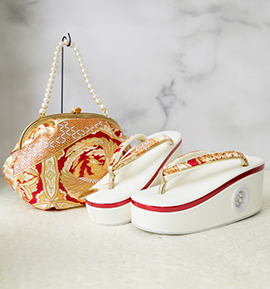 華三彩 振袖・卒業袴用草履バッグ（足サイズ：23.0cm～24.5cm） No.5ZE-1560-03