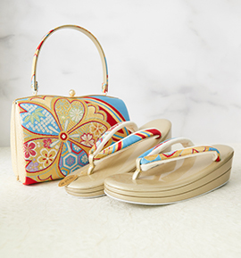 振袖・卒業袴用草履バッグ（足サイズ：23.0cm～24.5cm） No.5ZE-1577-10