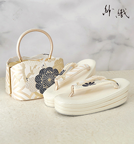 紗織 振袖・卒業袴用草履バッグ（足サイズ：22.5cm～24.0cm） No.5ZE-1629-02