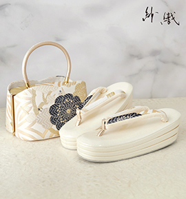 紗織 振袖・卒業袴用草履バッグ(足サイズ:23.0cm~24.5cm) No.5ZE-1629-03
