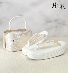 紗織 振袖・卒業袴用草履バッグ（足サイズ：22.5cm～24.0cm） No.5ZE-1629-12