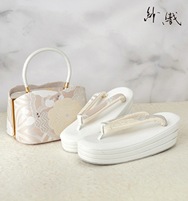 紗織 振袖・卒業袴用草履バッグ（足サイズ：23.0cm～24.5cm） No.5ZE-1629-13