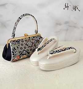 紗織 振袖・卒業袴用草履バッグ（足サイズ：23.0cm～24.5cm） No.5ZE-1635-13