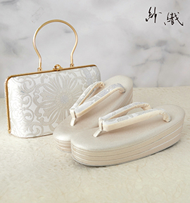 紗織 礼装用/振袖用草履バッグ（足サイズ：23.0cm～24.5cm） No.5ZE-1637-13
