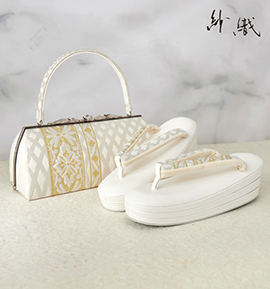 紗織 振袖・卒業袴用草履バッグ（足サイズ：23.0cm～24.5cm） No.5ZE-1638-13