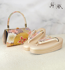 紗織 振袖・卒業袴用草履バッグ（足サイズ：23.0cm～24.5cm） No.5ZE-1667-03
