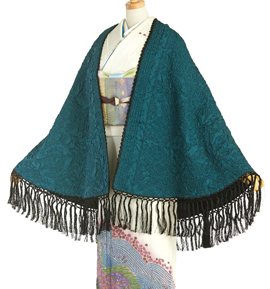 【現品限り】コシノアヤココレクション 正絹和洋ショール リバーシブル No.5ZF-0051-20