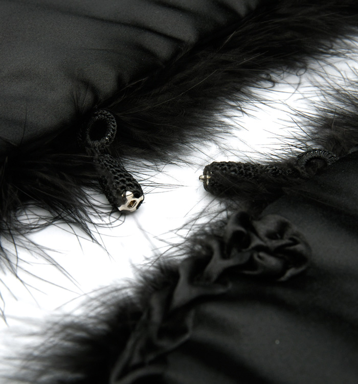 フェザーショール ブラック No.5ZF-0120-00の通販｜きもの365