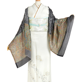 カシミールストール ジャガードショール No.5ZF-0137-03