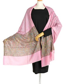 カシミール刺繍ストール 手刺繍ショール No.5ZF-0152-00の通販｜きもの