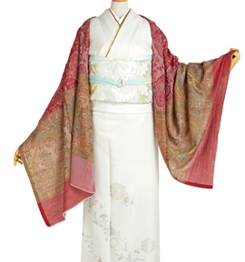 カシミールストール ジャガードショール No.5ZF-0137-06