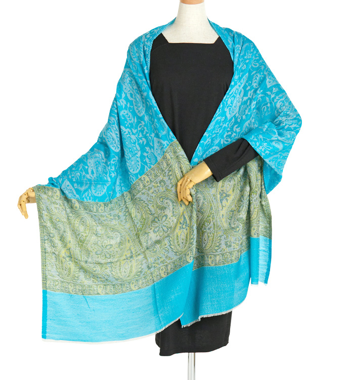 カシミールストール ジャガードショール No.5ZF-0137-12の通販｜きもの