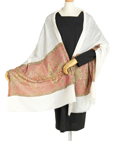 カシミールストール ジャガードショール No.5ZF-0138-01