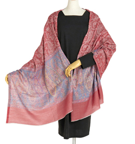 カシミールストール ジャガードショール No.5ZF-0138-07