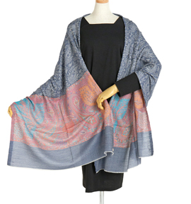 カシミールストール ジャガードショール No.5ZF-0139-00