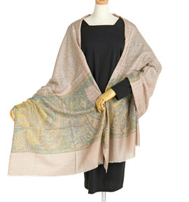 カシミールストール ジャガードショール No.5ZF-0139-01