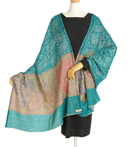 カシミールストール ジャガードショール No.5ZF-0139-03