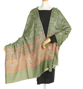 カシミールストール ジャガードショール No.5ZF-0140-00