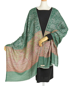 カシミールストール ジャガードショール No.5ZF-0140-05