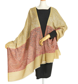 カシミールストール ジャガードショール No.5ZF-0140-06