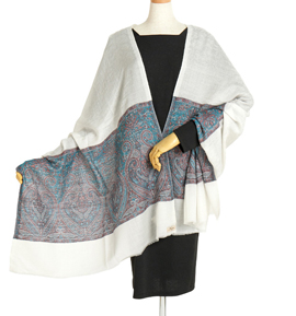 カシミールストール ジャガードショール No.5ZF-0140-07