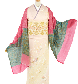 カシミールストール ジャガードショール No.5ZF-0141-05