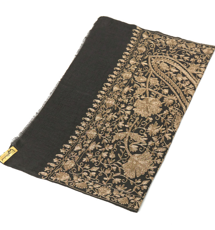 カシミール刺繍ストール 手刺繍ショール No.5ZF-0152-20の通販 カシミール刺繍ストール 手刺繍ショール No.5ZF-0152-20の通販