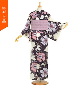 【単品】浴衣 Le coeur フリーサイズ 百花の王 No.5ZG-0029-10