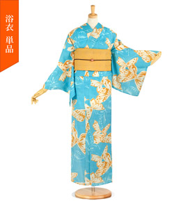 単品】浴衣 Le coeur フリーサイズ 蝶の群れ No.5ZG-0033-10の通販