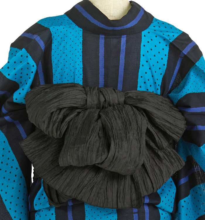 【単品】浴衣 Le coeur フリーサイズ ドットストライプ No.5ZG-0036-00_02