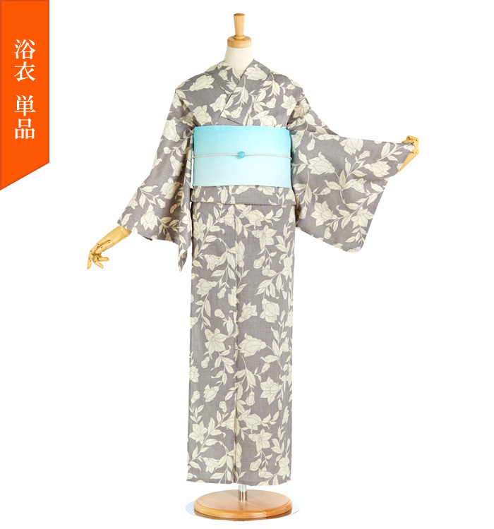 生まれのブランドで生まれのブランドで美品 現代浴衣 着物 大柄 百合