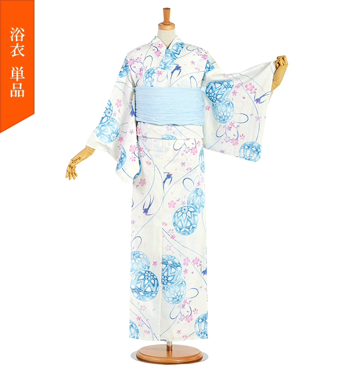 単品】浴衣 bonheur saisons 冷感加工 フリーサイズ No.5ZG-0694-00の