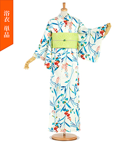 【単品】浴衣 bonheur saisons 冷感加工 フリーサイズ No.5ZG-0696-00