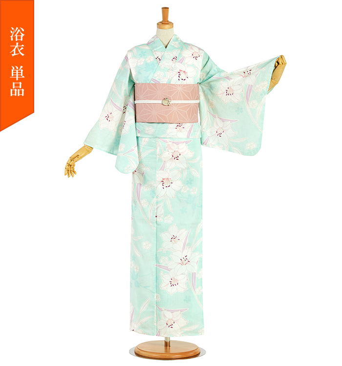 単品】綿麻浴衣 bonheur saisons PRECIOUS フリーサイズ No.5ZG-0708