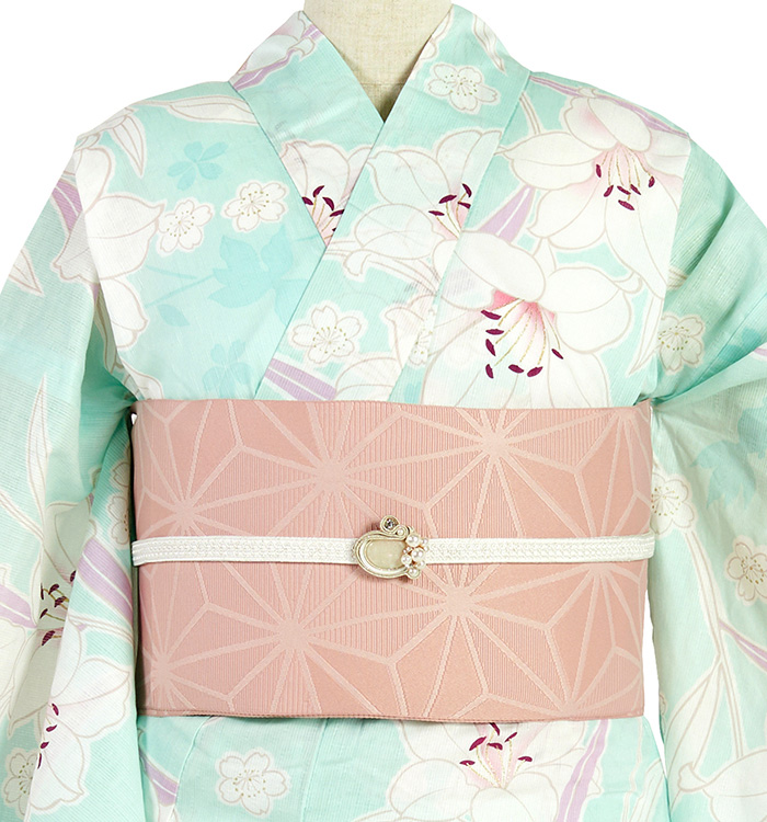 単品】綿麻浴衣 bonheur saisons PRECIOUS フリーサイズ No.5ZG-0708
