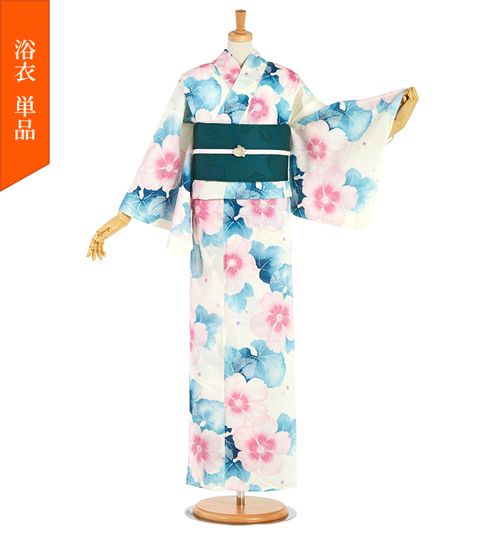 単品】綿麻浴衣 bonheur saisons classic フリーサイズ No.5ZG-0718-00