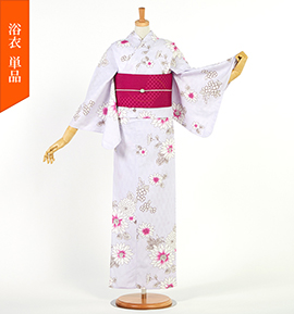 【単品】浴衣 bonheur saisons ESSENTIAL flow フリーサイズ No.5ZG-0720-02