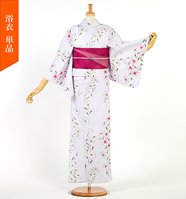 【単品】浴衣 bonheur saisons ESSENTIAL flow フリーサイズ No.5ZG-0721-02