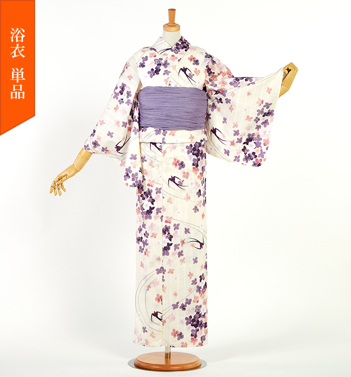 単品】浴衣 bonheur saisons ESSENTIAL flow フリーサイズ No.5ZG-0724