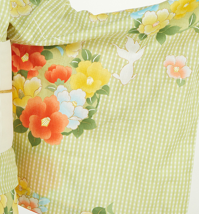 単品】綿麻浴衣 bonheur saisons Sweet L'embellir フリーサイズ No